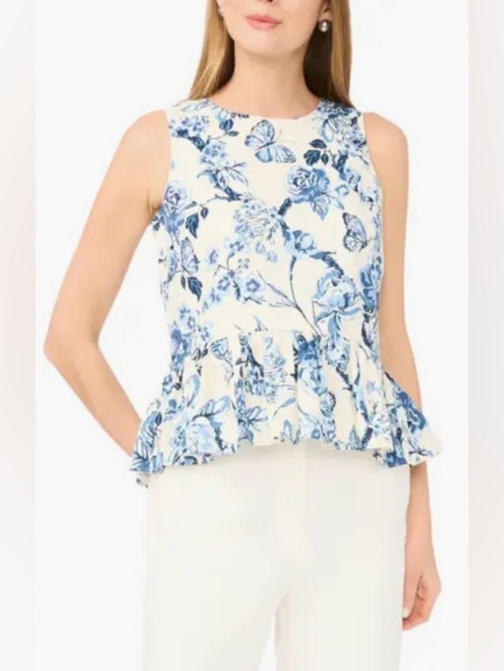 Ted Baker Print Peplum Top size XS